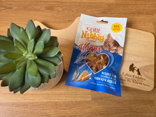 Catit Nibbly Wraps – Chicken &amp; Anchovy Cat Treats