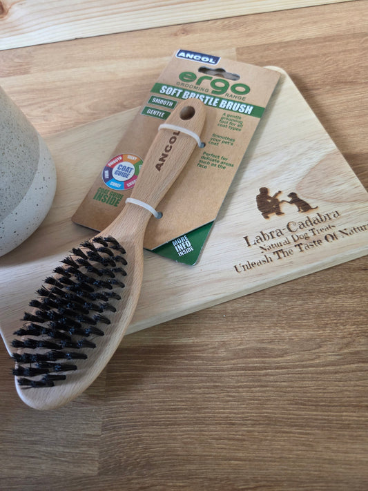 Ancol Wood Handle Soft Bristle Brush