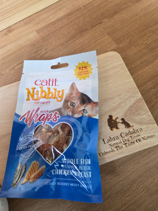 Catit Nibbly Wraps – Chicken &amp; Anchovy Cat Treats